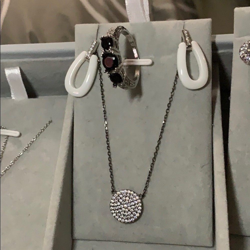 ✨S925 SteamPunk Crystal Pave Set + Onyx Ring (8)✨